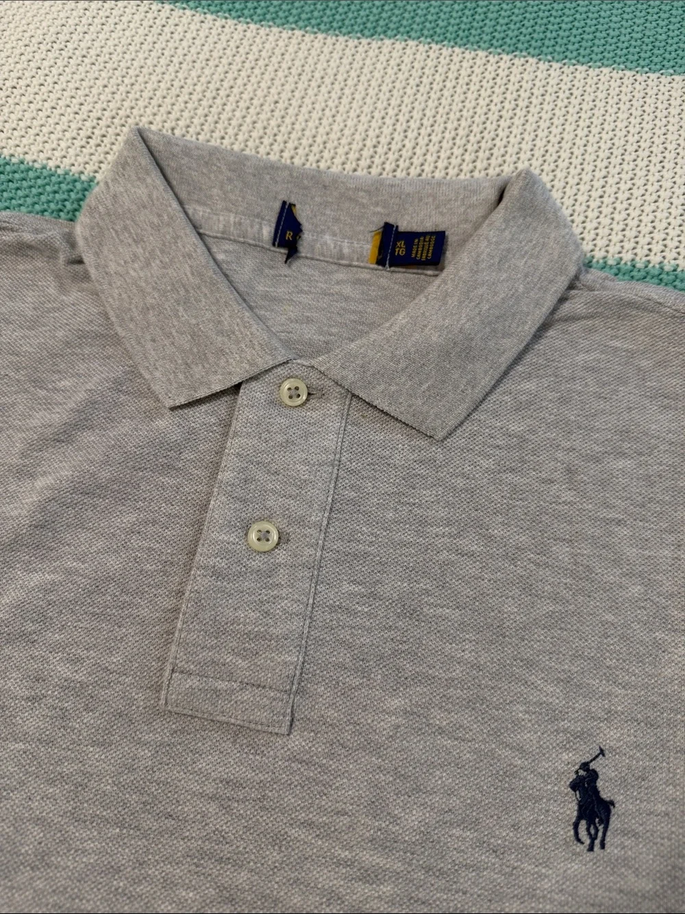 Ralph Lauren Gray Polo with Navy Pony